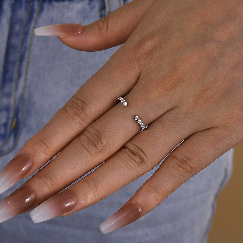 Velirella Dainty Open Wedding Band In Brass - Velirellajewelry