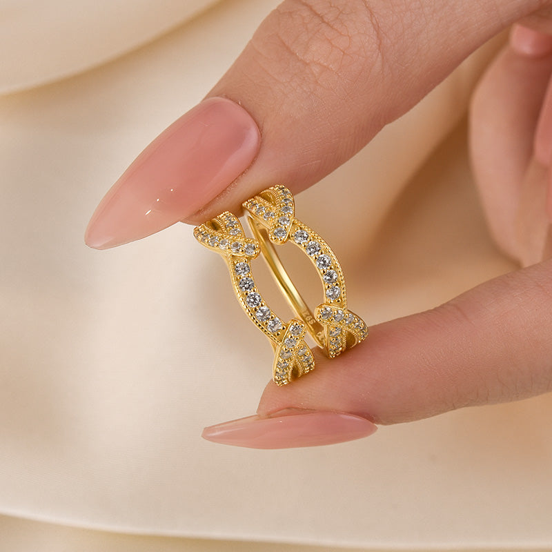 Velirella Vintage Round Cut Jacket Wedding Band For Women In Brass - Velirellajewelry