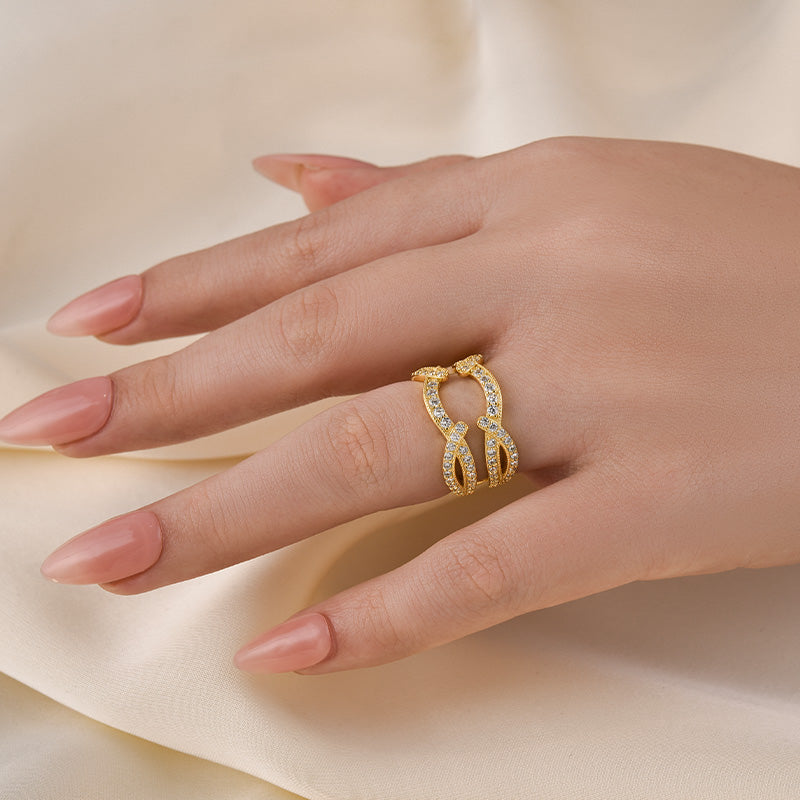 Velirella Vintage Round Cut Jacket Wedding Band For Women In Brass - Velirellajewelry