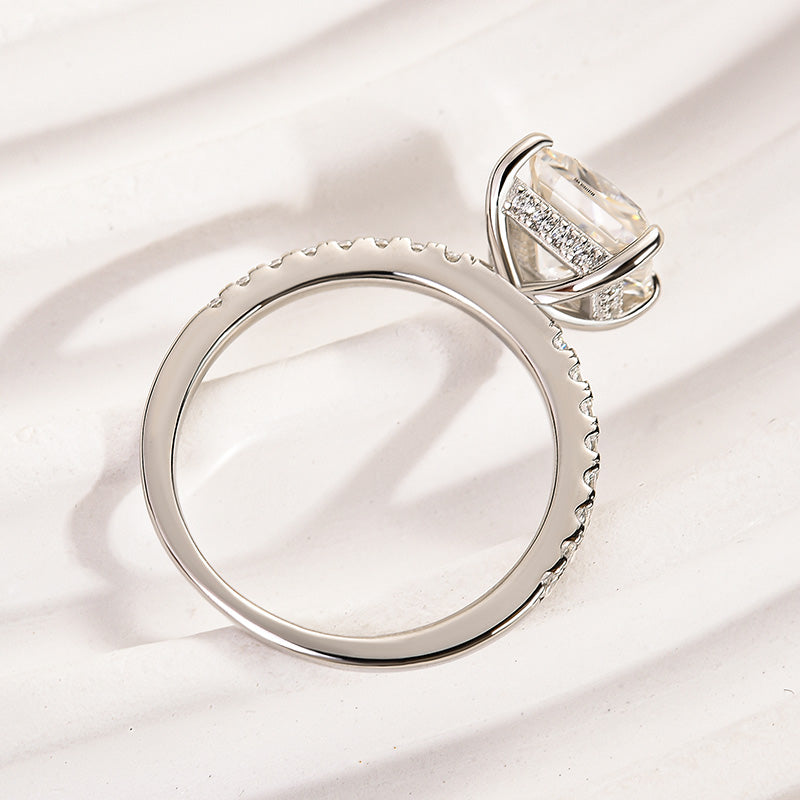 Velirella Moissanite 2.0 Carat Square Princess Cut Engagement Ring - Velirellajewelry