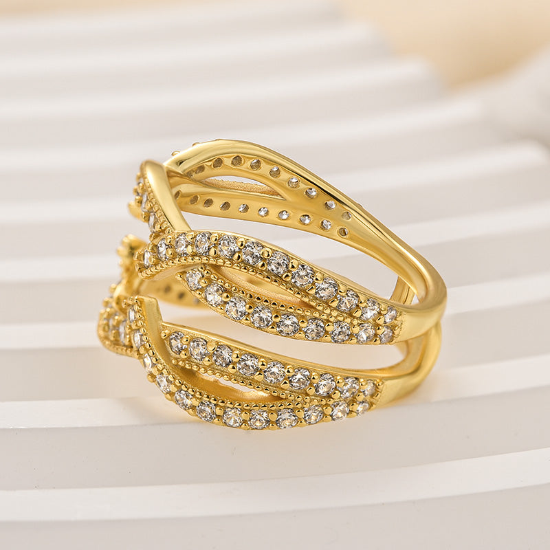 Velirella Vintage Round Cut Jacket Wedding Band For Women In Brass - Velirellajewelry