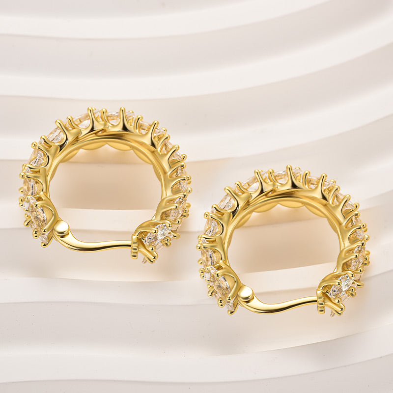 Velirella Exquisite Marquise Cut Women's Earrings In Brass - Velirellajewelry