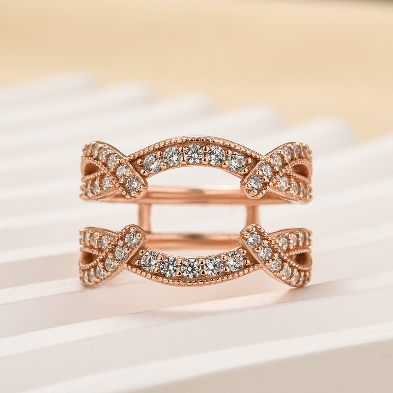 Velirella Vintage Round Cut Jacket Wedding Band For Women In Brass - Velirellajewelry