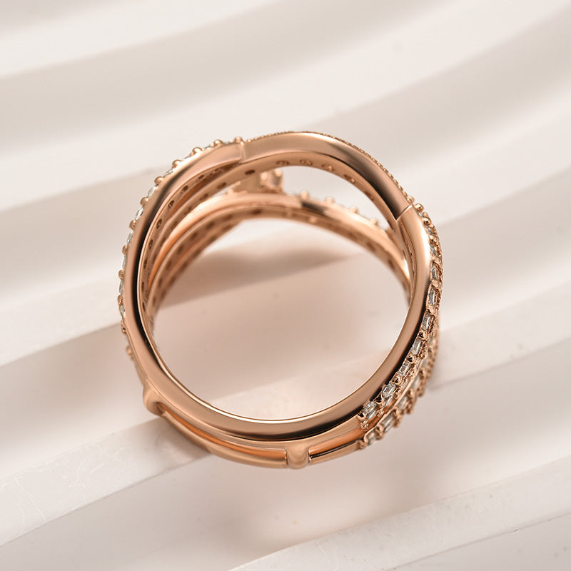 Velirella Vintage Round Cut Jacket Wedding Band For Women In Brass - Velirellajewelry