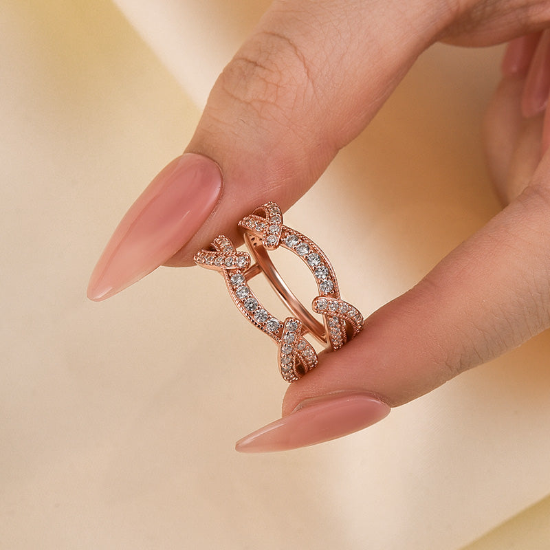 Velirella Vintage Round Cut Jacket Wedding Band For Women In Brass - Velirellajewelry