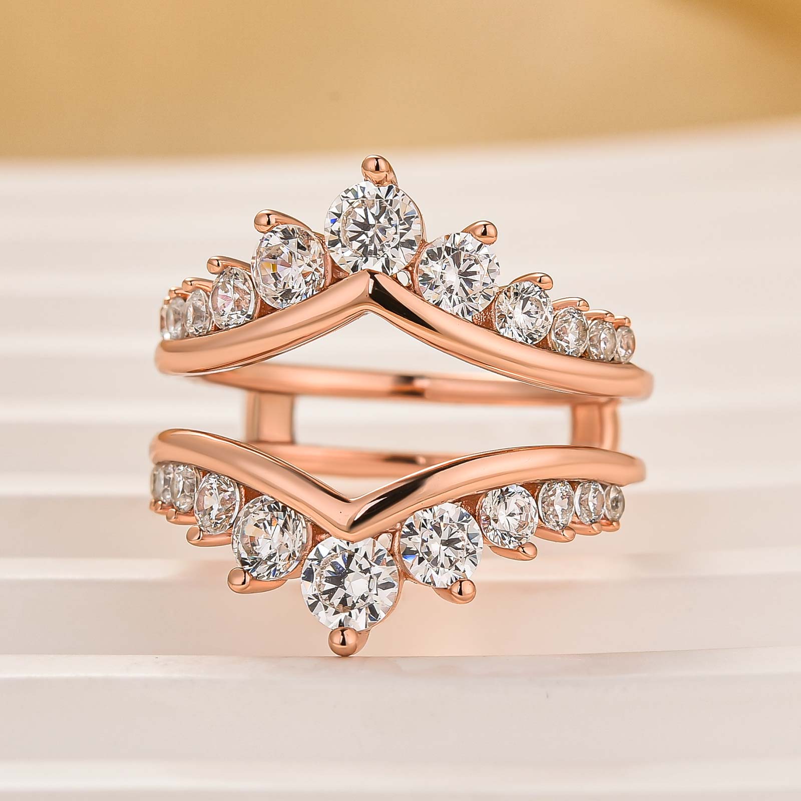 Velirella Fashion Round Cut Jacket Wedding Band For Women In Brass - Velirellajewelry