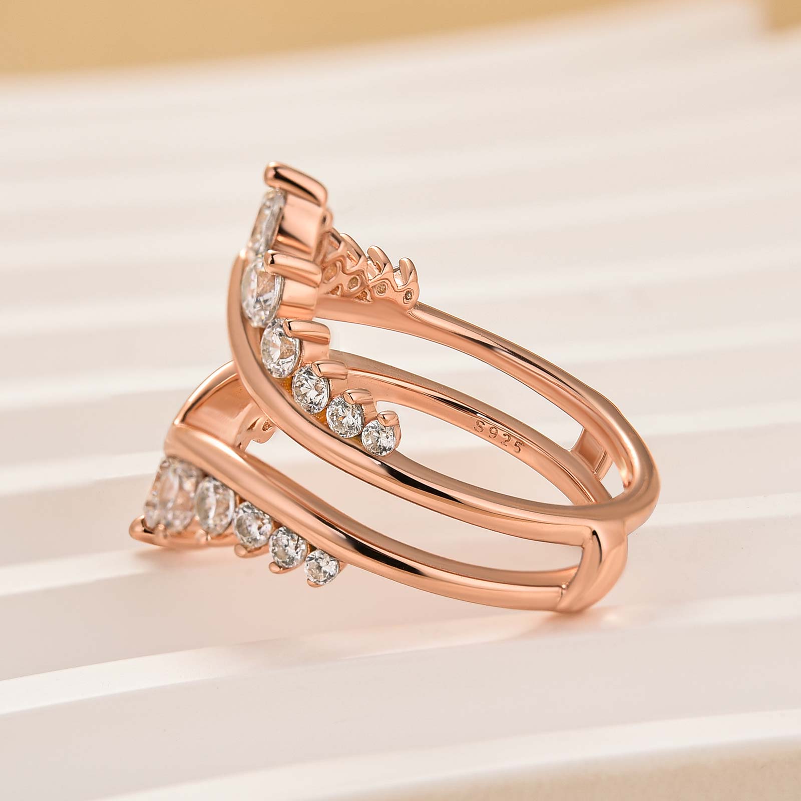 Velirella Fashion Round Cut Jacket Wedding Band For Women In Brass - Velirellajewelry