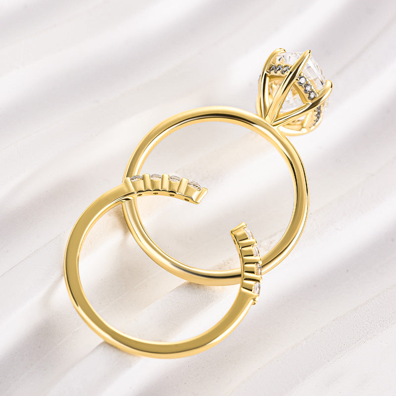 Velirella Special Marquise Cut Open Wedding Ring Set - Velirellajewelry