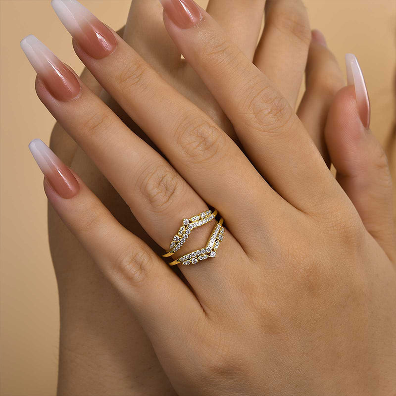 Velirella Exclusive Round Cut Jacket Wedding Band For Women In Brass - Velirellajewelry