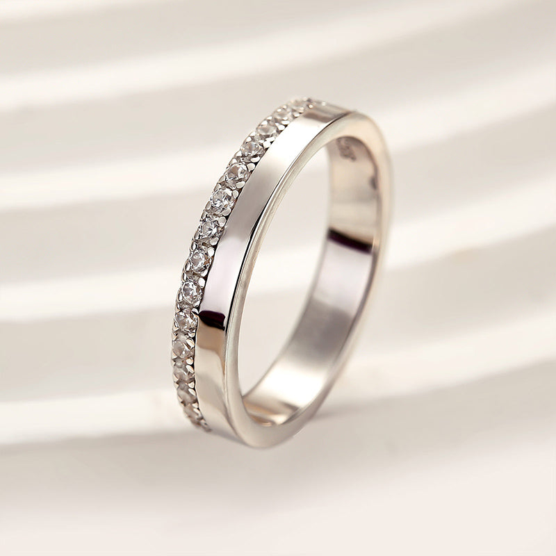 Velirella Fashion Yellow Gold Round Cut Wedding Band In Brass - Velirellajewelry
