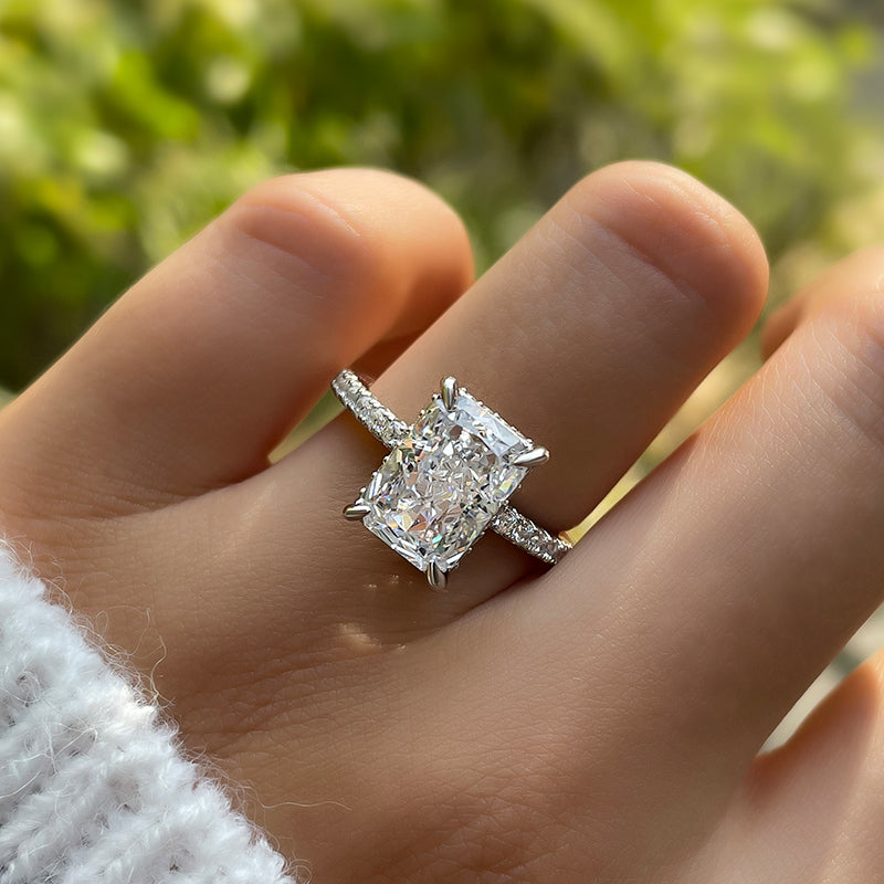 3.5Ct Elegant Radiant Cut Engagement Ring Everyday Wearable Ring For Women