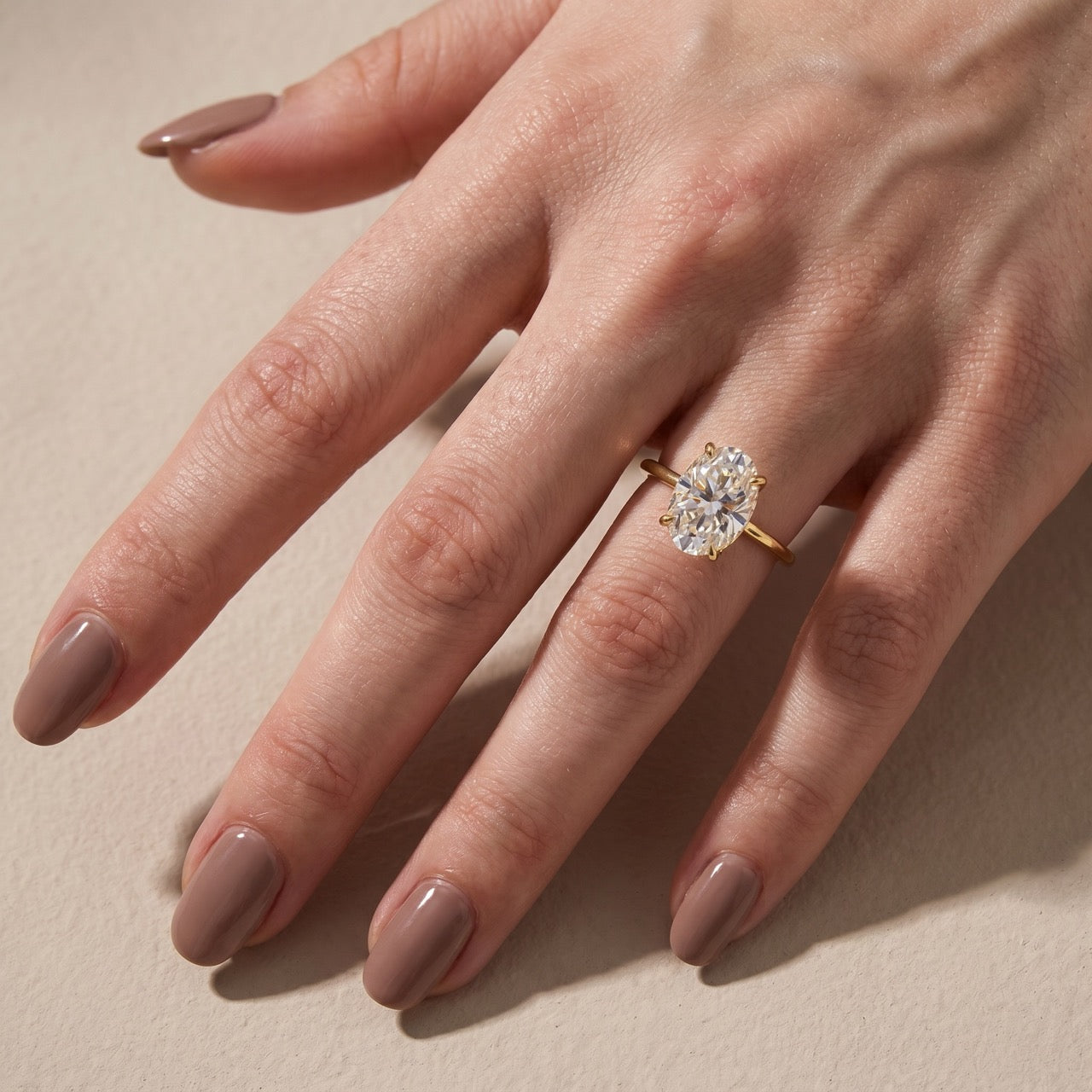  Moissanite 2.0~5.5 Carat Oval Cut Hidden Halo Engagement Ring For Everyday Wear