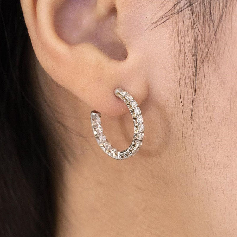Velirella Unique Hoop Earrings In Brass - Velirellajewelry