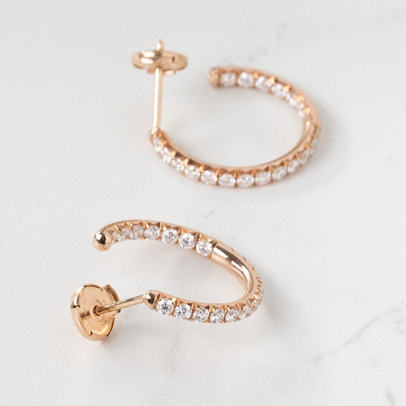 Velirella Unique Hoop Earrings In Brass - Velirellajewelry