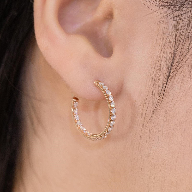 Velirella Unique Hoop Earrings In Brass - Velirellajewelry