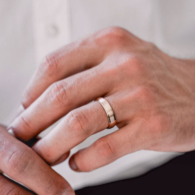 Classic Matte and Polished Men's Wide Band