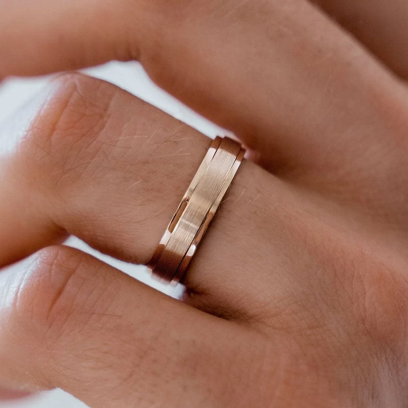 Classic Matte and Polished Men's Wide Band