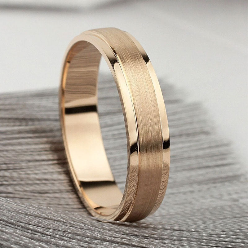 Classic Matte and Polished Men's Wide Band