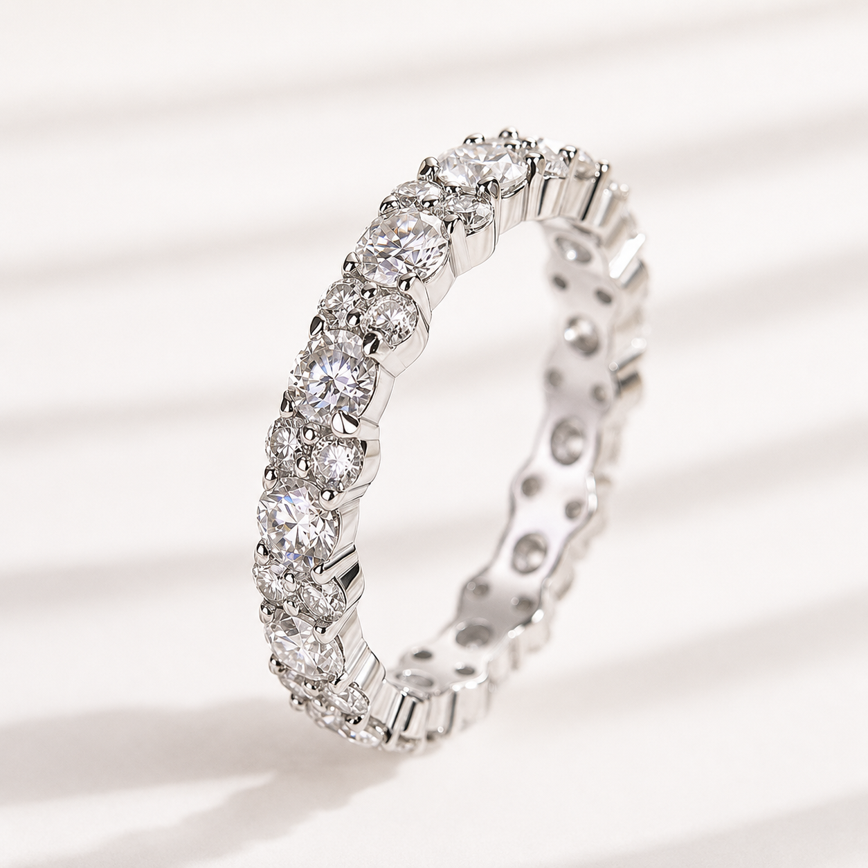 Elegant 2.0Ct Round Cut Simulate Diamond Full Eternity Band for Women
