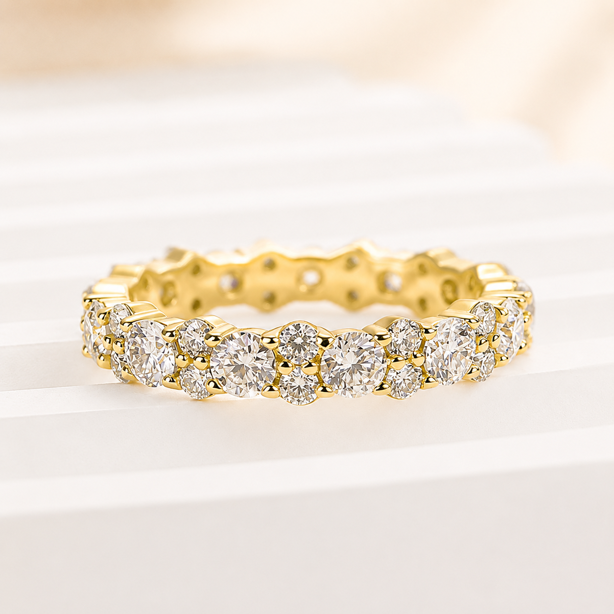 Elegant 2.0Ct Round Cut Simulate Diamond Full Eternity Band for Women