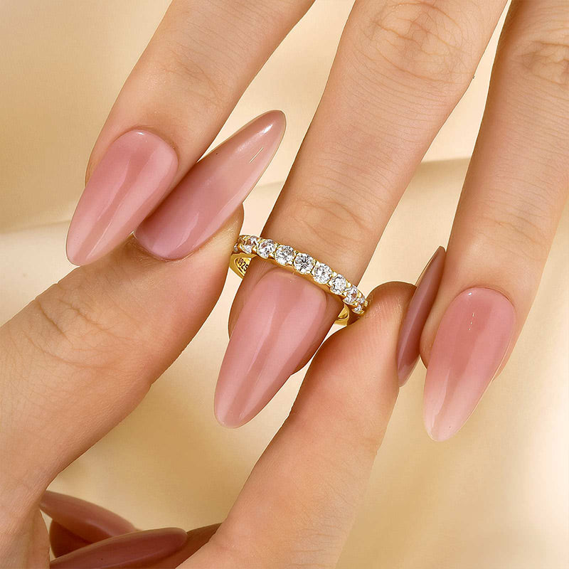Velirella Exquisite Half Round Cut Women's Wedding Band - Velirellajewelry