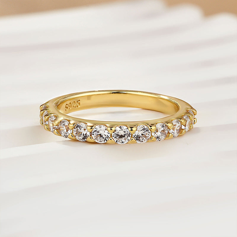 Velirella Exquisite Half Round Cut Women's Wedding Band - Velirellajewelry