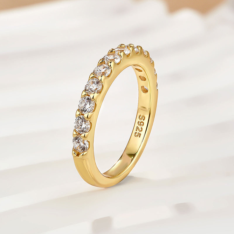 Velirella Exquisite Half Round Cut Women's Wedding Band - Velirellajewelry