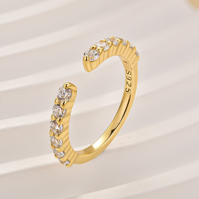 0.7Ct Classic Open Wedding Band In Brass - Velirellajewelry