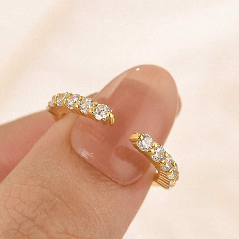 0.7Ct Classic Open Wedding Band In Brass - Velirellajewelry