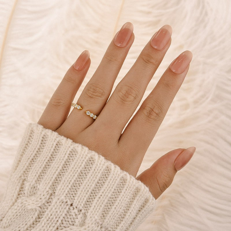 0.7Ct Classic Open Wedding Band In Brass - Velirellajewelry