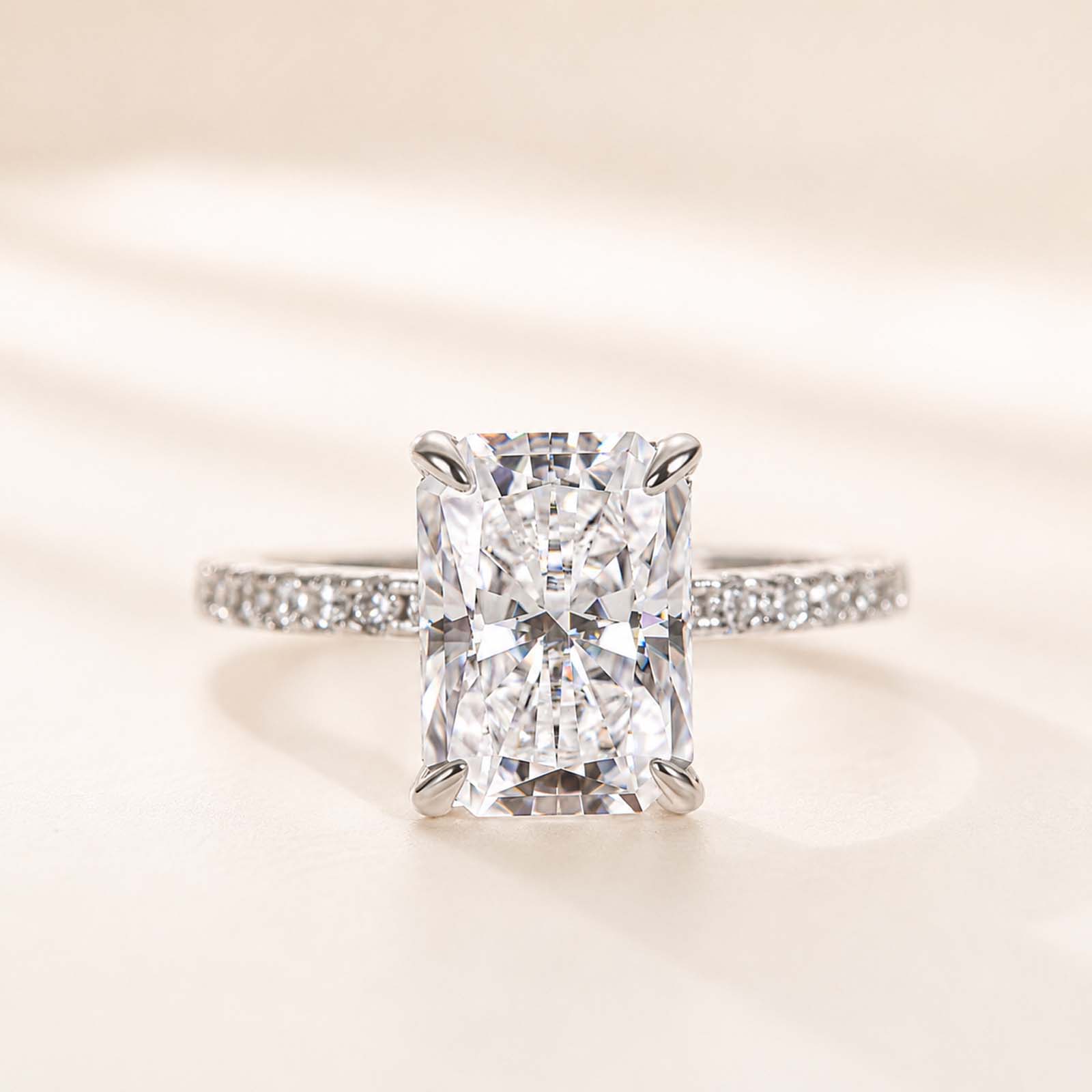 3.5Ct Elegant Radiant Cut Engagement Ring Everyday Wearable Ring For Women