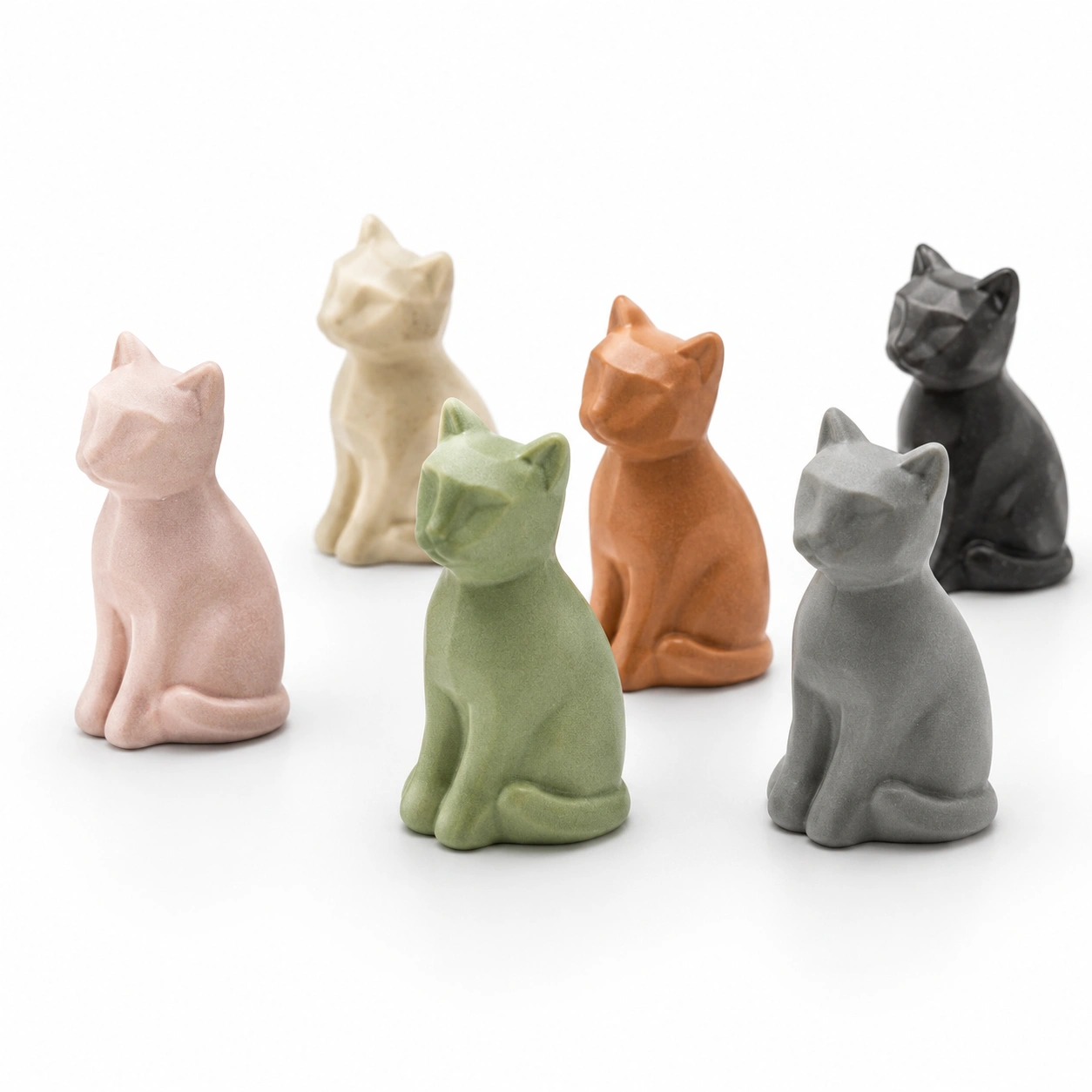 Geometrische Katzenfigur Deko
