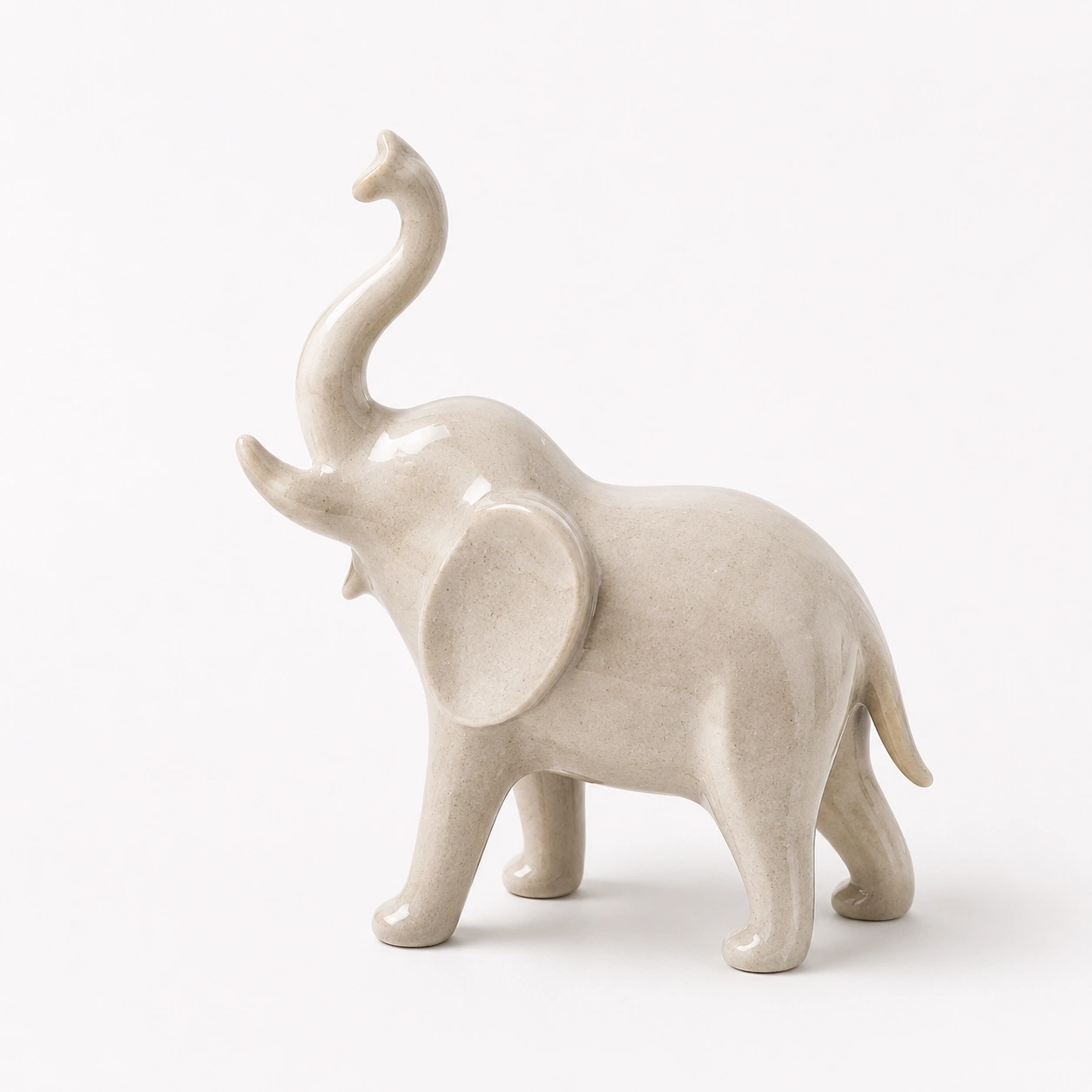 Elefant Skulptur Creme