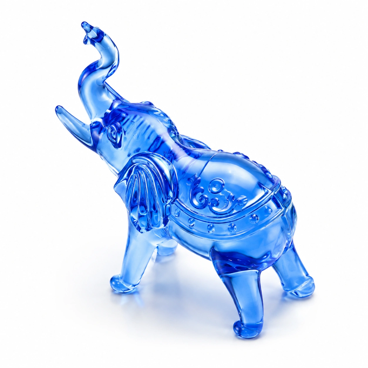Glas Elefant Blau