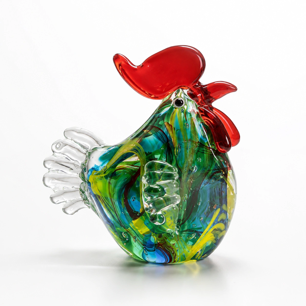 Glas Huhn Bunt 2
