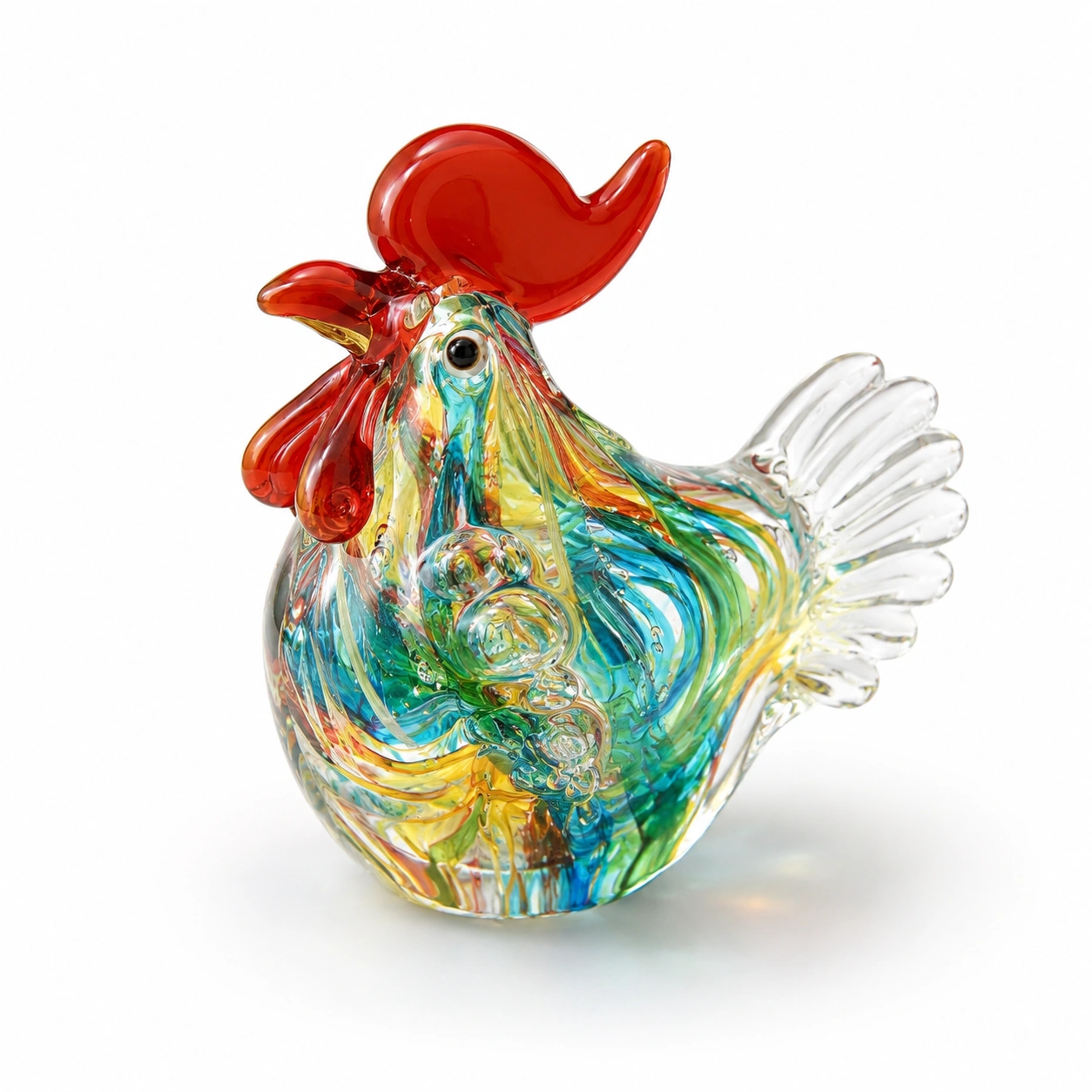 Glas Huhn Bunt 3