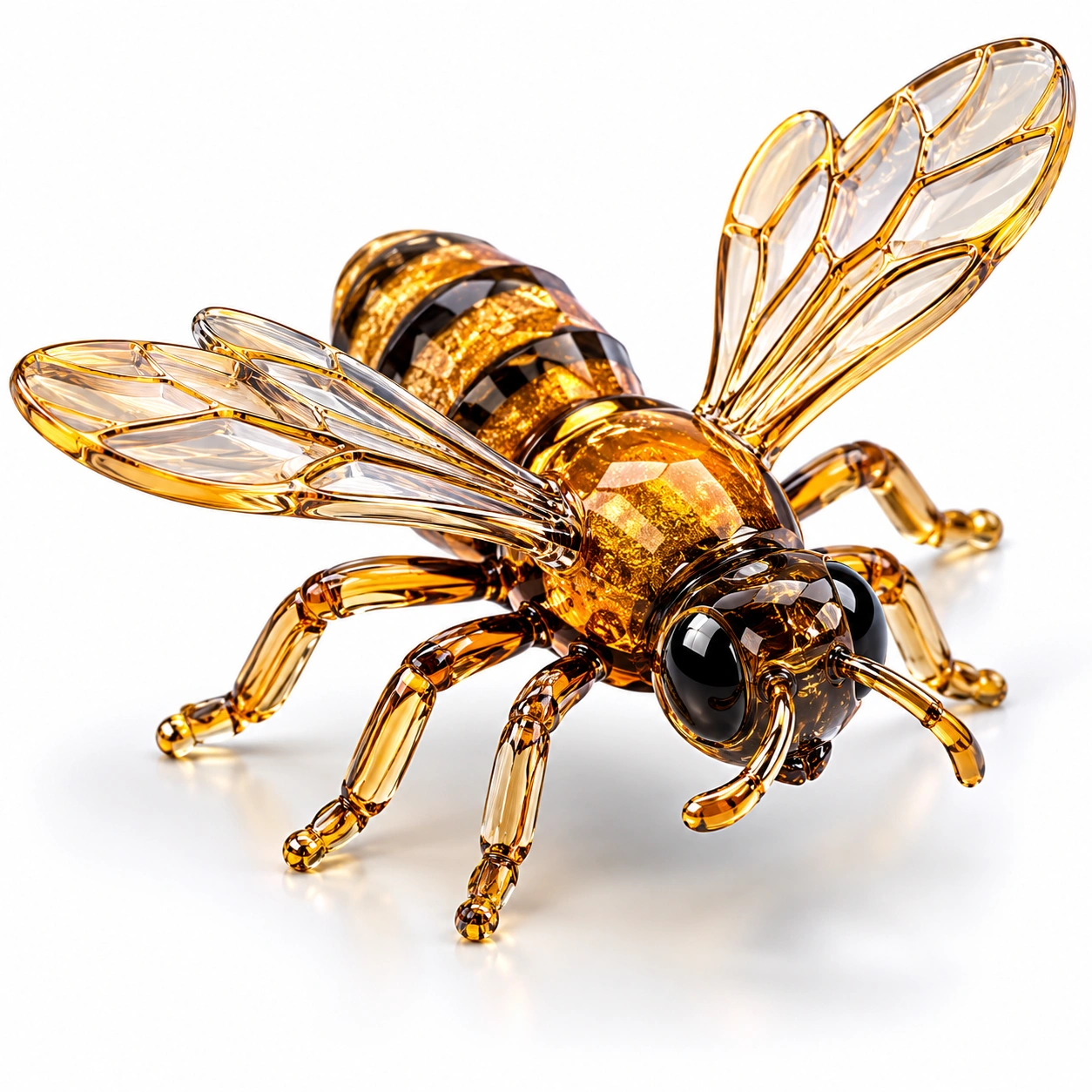 Glasfigur Biene Amber