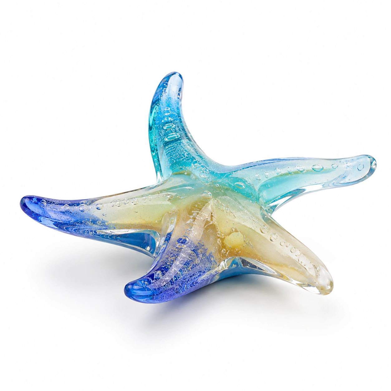 Szklana figurka konika morskiego oceaniczny błękit