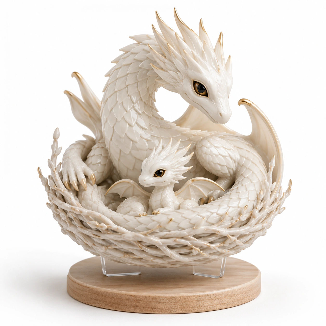 Figurka smoka – matka i młode