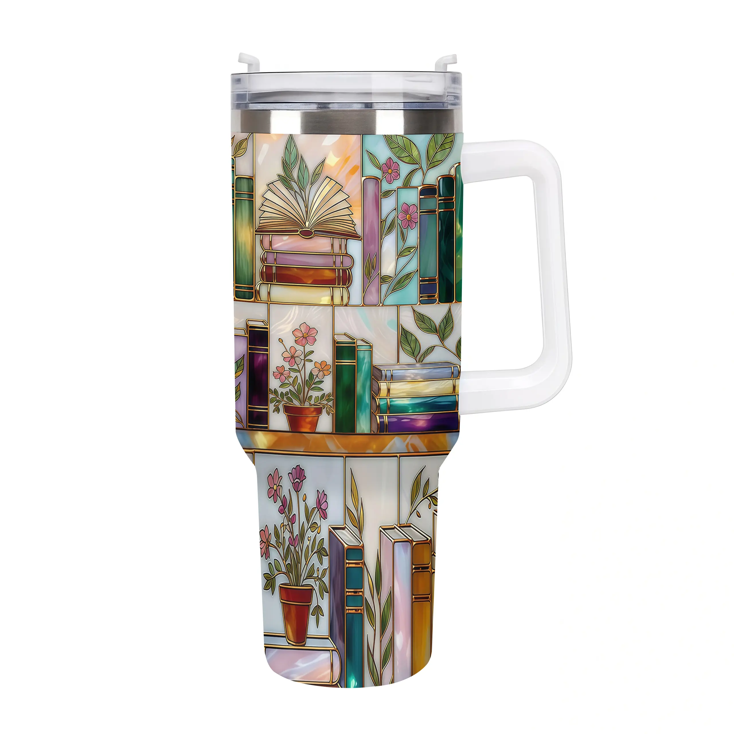 Stained-Glass Book Design 40oz Tumbler