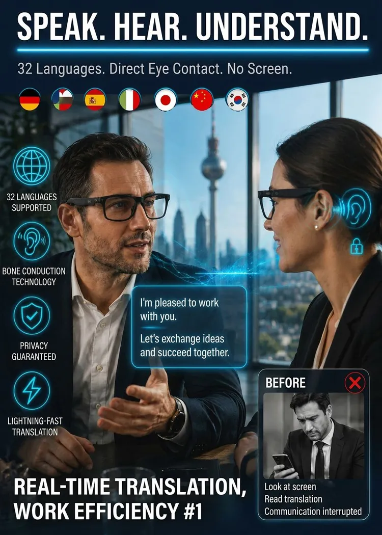 Smart zoom glasses with color change