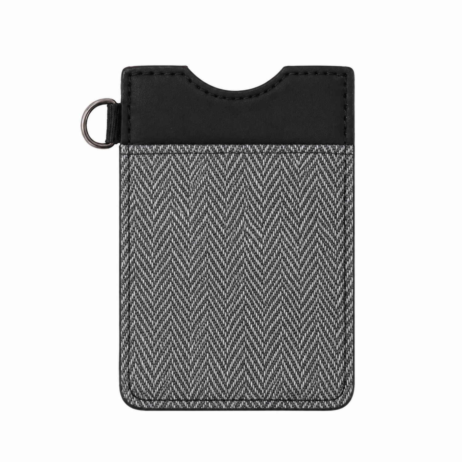 Funda para Tarjetas Gris y Negra con Diseño de Espiga