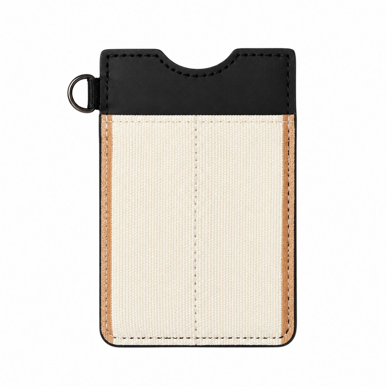 Portatarjetas Vertical Negro y Beige