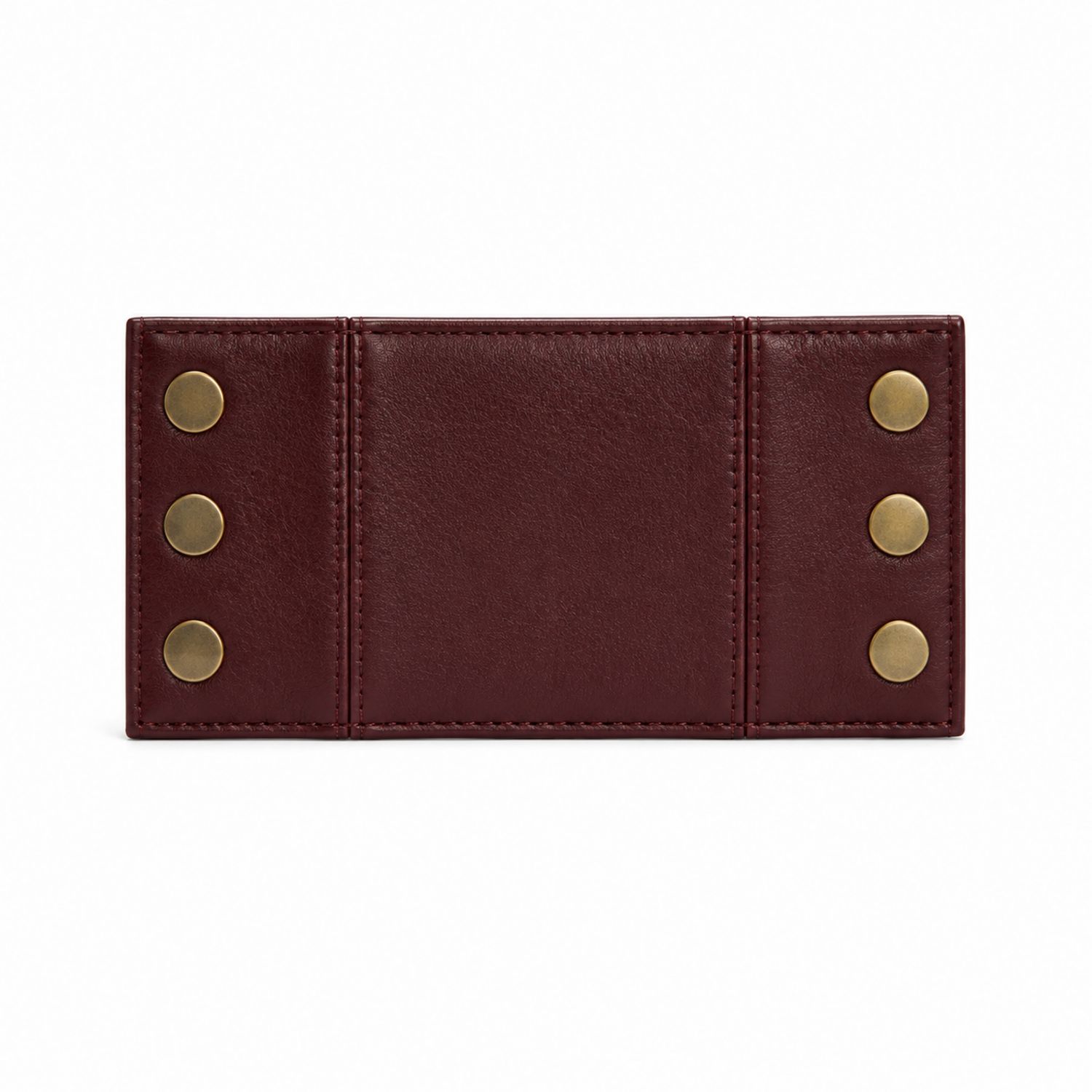 Cartera moderna con tachuelas burdeos, unisex