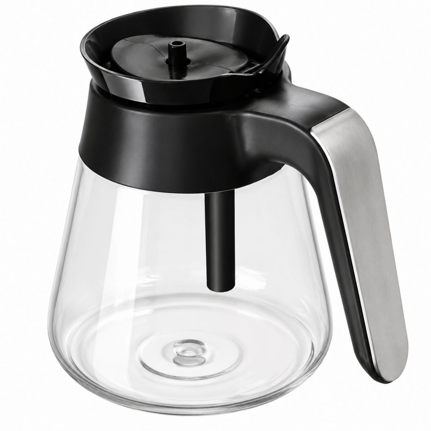 Jarra de Vidrio para Café con Asa Negra 1L