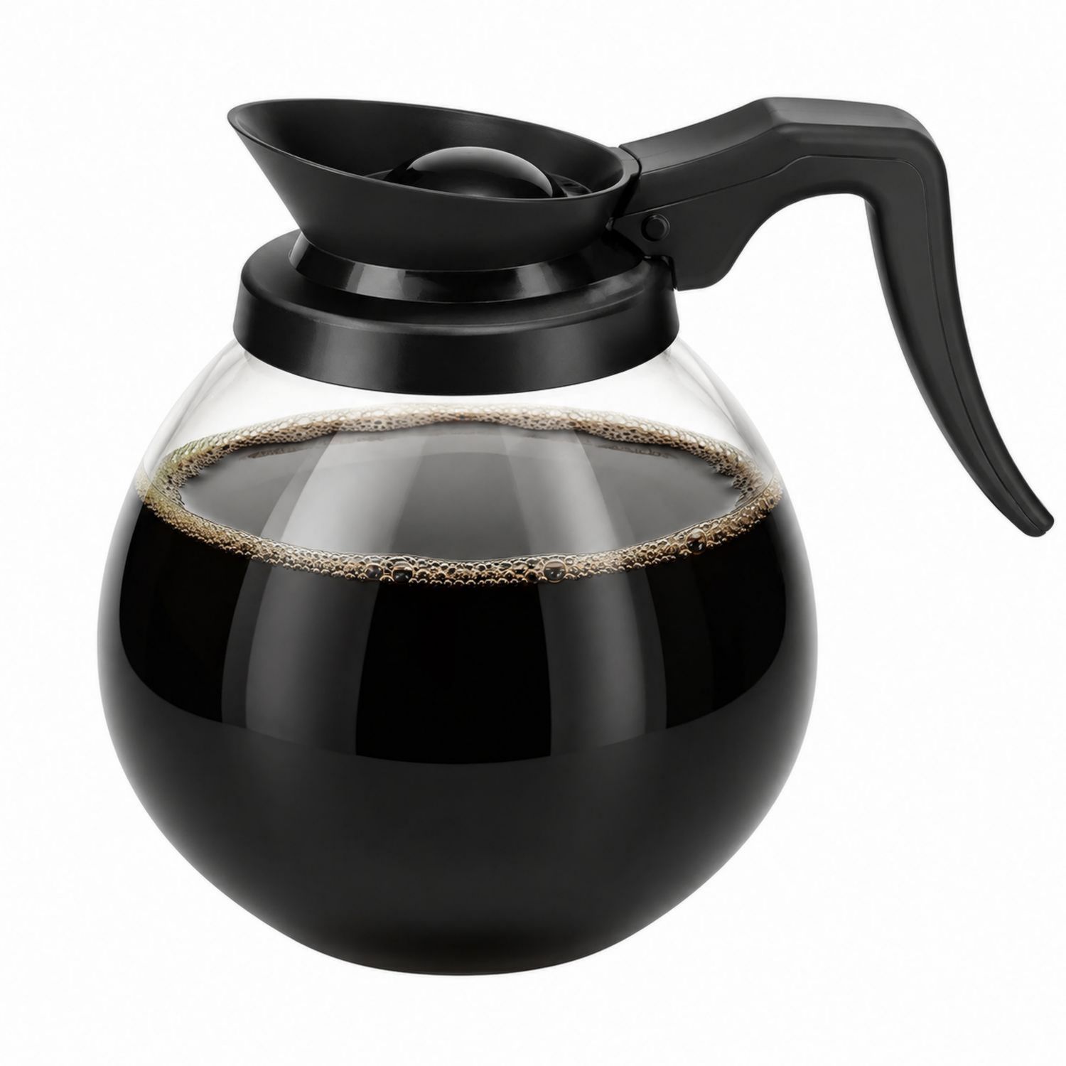 Jarra de Café de Vidrio Negro 1.5L con Asa Ergonómica