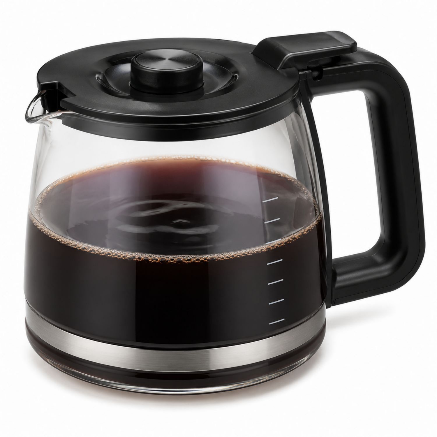 Jarra de Vidrio para Cafetera 1.5L con Asa Negro