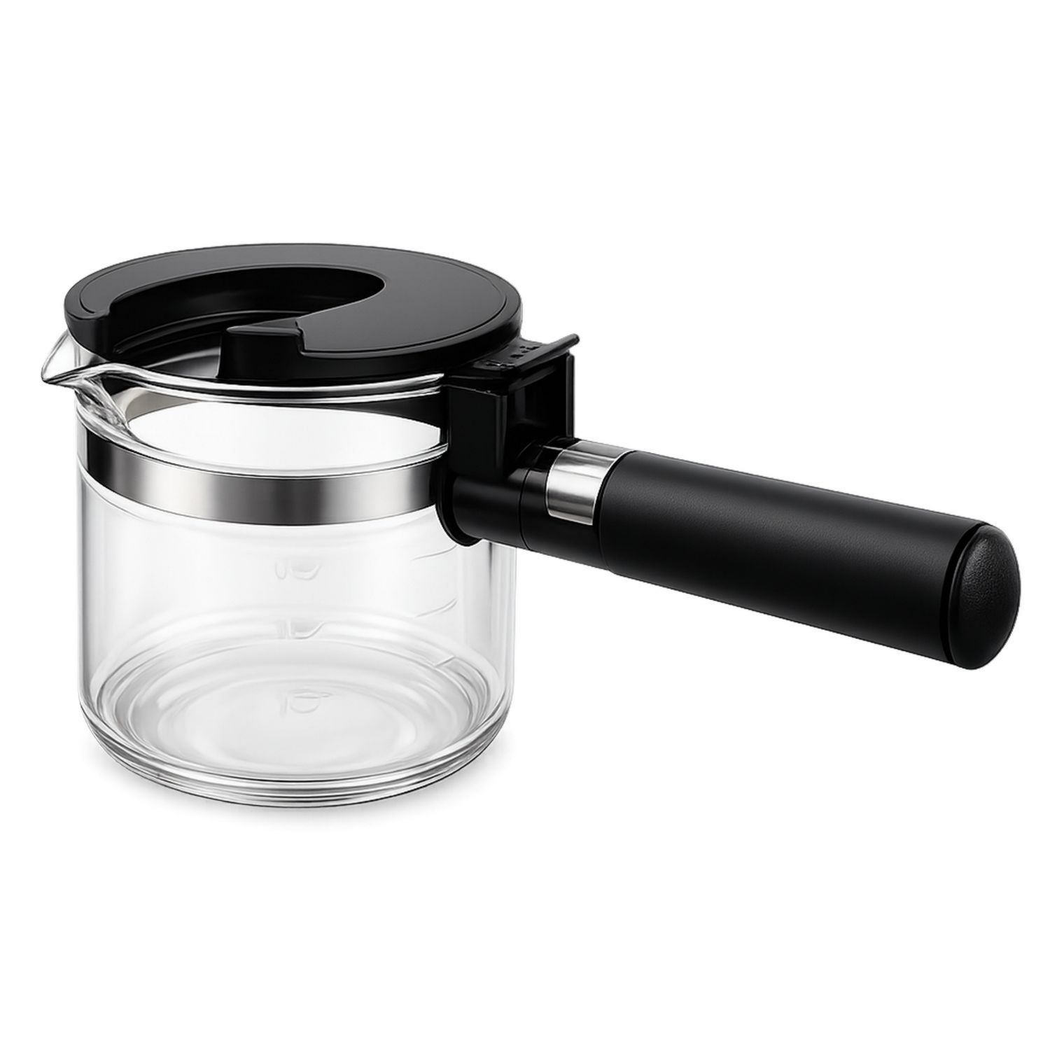Cafetera de Vidrio 500ml con Mango Negro Ergonómico