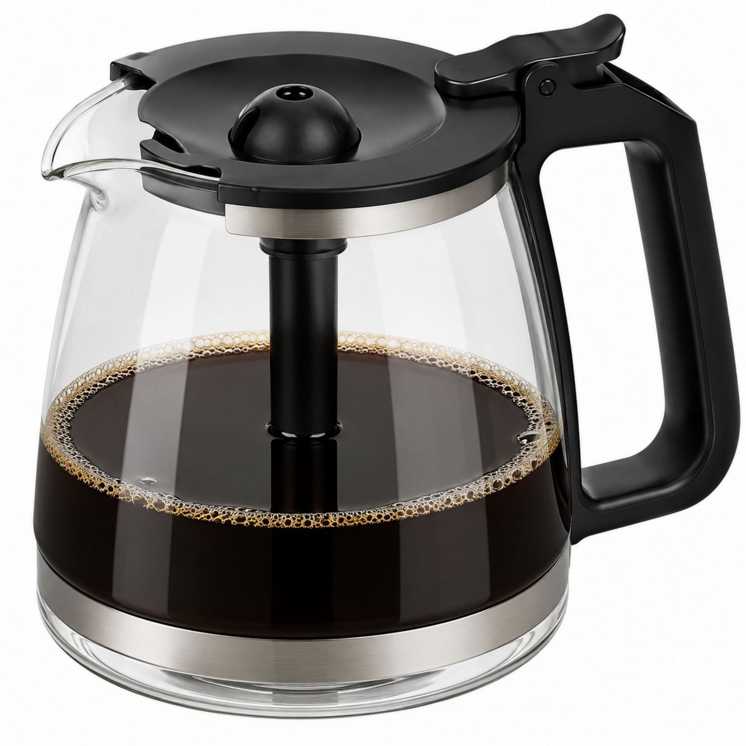 Jarra de Vidrio para Cafetera Negra 1500ml
