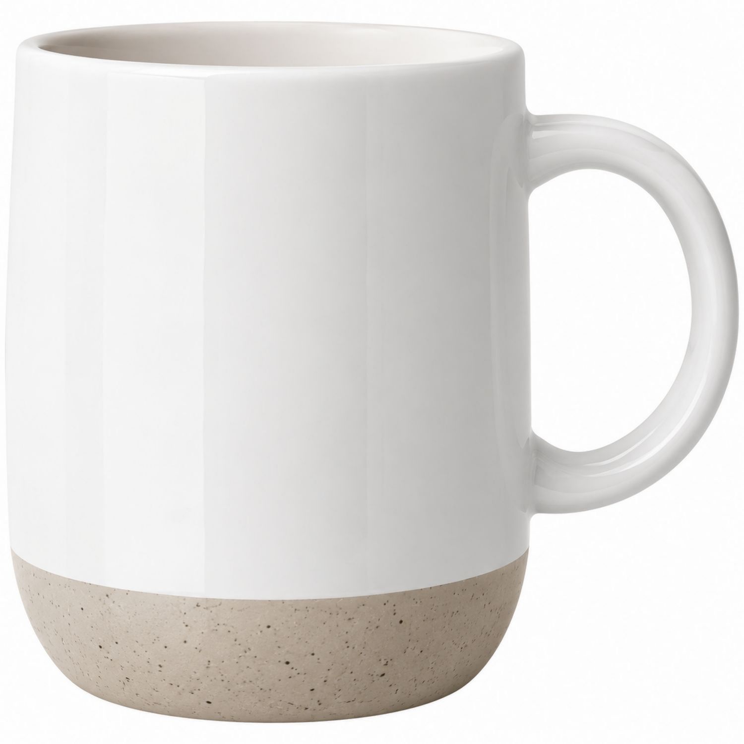 Taza blanca con base beige, 350ml